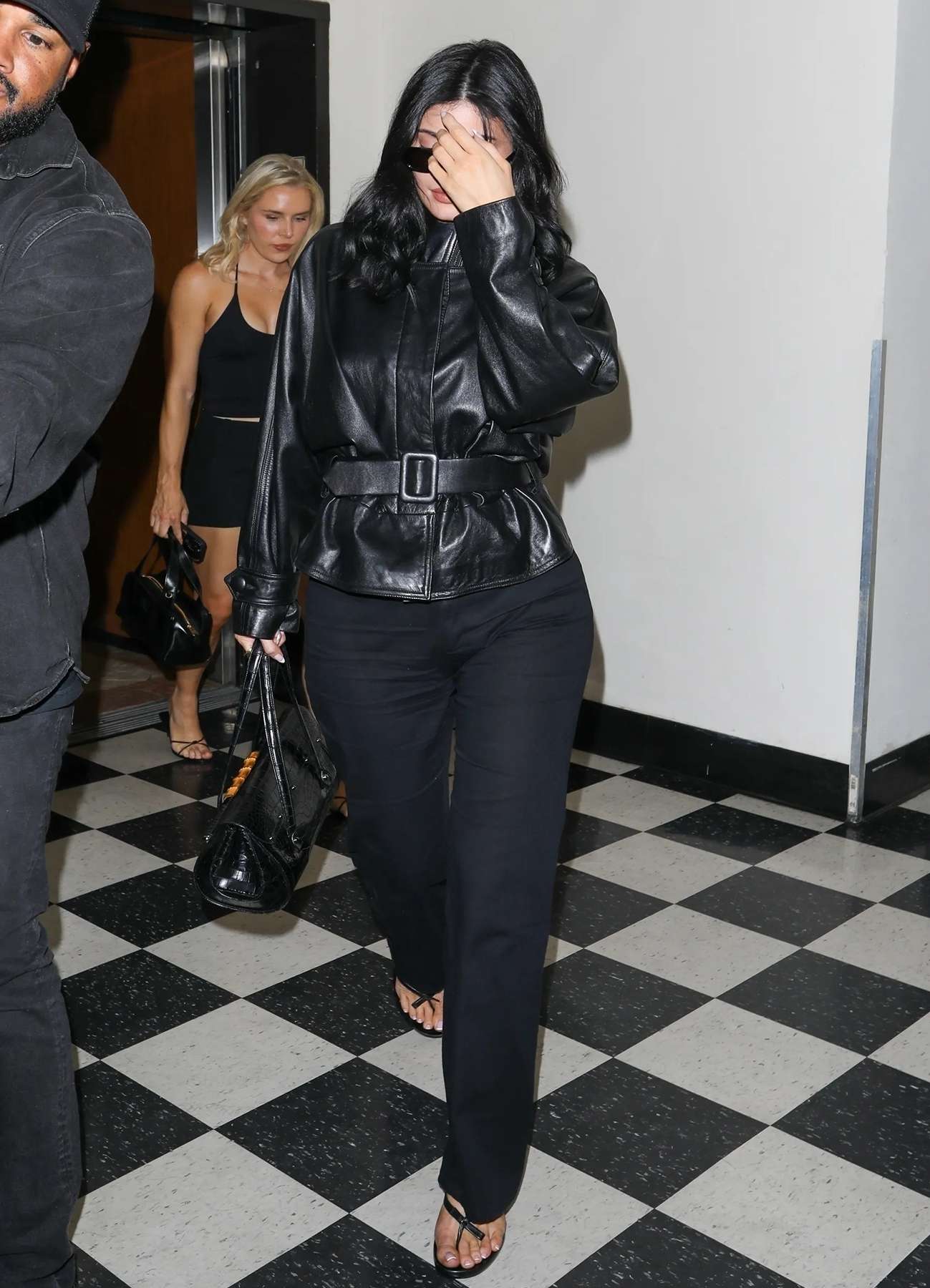 kylie-jenner-black-jacket-01 Kylie Jenner Black Jacket - Image 1