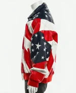 Michael Hoban American Flag Leather Jacket
