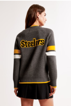 Pittsburgh Steelers Luxe Loft Grey Cardigan