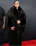 Bianca Censori Grammys 2025 Black Fur Coat