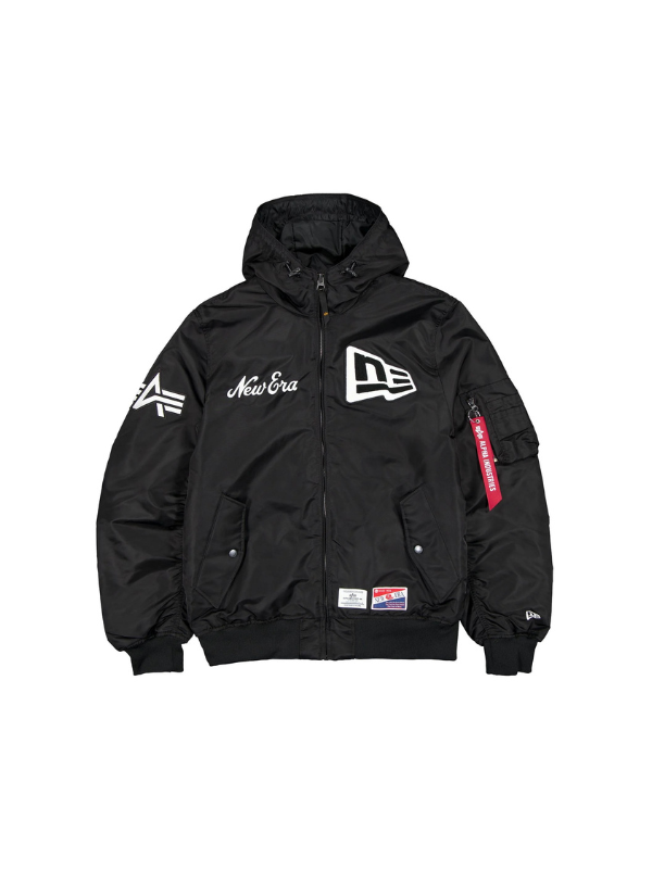 Alpha Industries L-2B Hooded Bomber Jacket Black-03 Alpha Industries L-2B Hooded Bomber Jacket