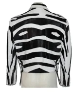 Andrew Dice Clay White And Black Leather Jacket - Image 2