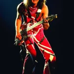 Eddie Van Halen Red and Black Jumpsuit