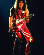 Eddie Van Halen Red and Black Jumpsuit