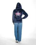 Dallas Cowboys Cheerleader Navy Blue Hoodie - Image 2