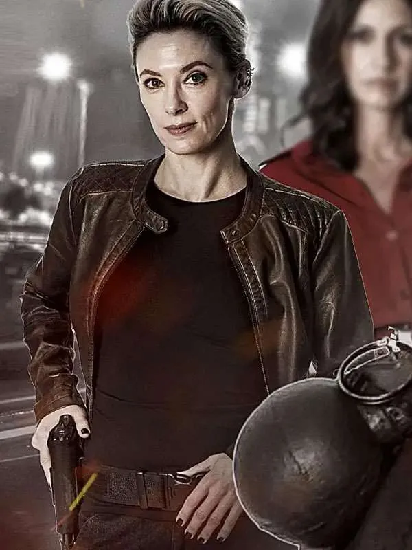 Hostile-Takeover-Aimee-Stolte-Black-Leather-Jacket Aimee Stolte Hostile Takeover Black Leather Jacket - Image 1