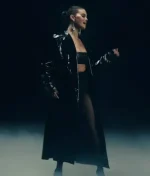Selena Gomez In The Dark Black Coat