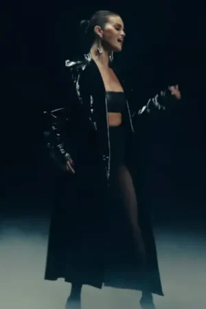 Selena Gomez In The Dark Black Coat
