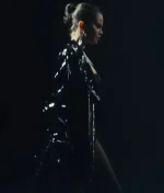 Selena Gomez In The Dark Black Coat