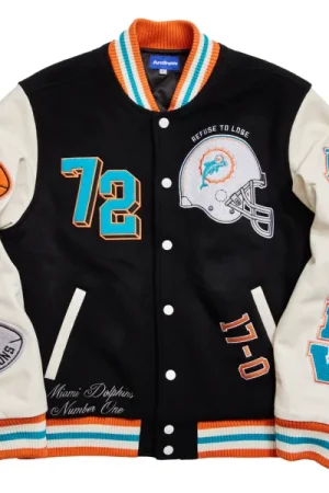 Andrew x Miami Dolphins Throwback Varsity Jacket
