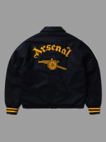 Back view of Arsenal x Aries Wool Bomber Jacket