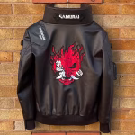Cyberpunk Gaming SAMURAI Leather Jacket Cosplay Costume - Image 3