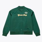 Green Bay Packers Vintage Green Satin Jacket - Image 2