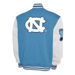 North Carolina Tar Heels Fleece Carolina Blue and White Varsity Jacket - Image 3