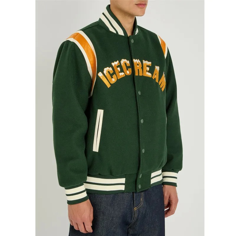 imgi_5_icecream-drippy-varsity-jacket (1) Icecream Drippy Green Varsity Jacket - Image 1