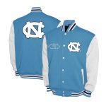 North Carolina Tar Heels Fleece Carolina Blue and White Varsity Jacket - Image 2