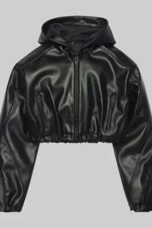 Kylie Jenner Cropped Leather Jacket