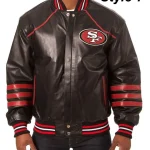 San Francisco 49ers Sf Black Leather Jacket
