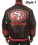 San Francisco 49ers Sf Black Leather Jacket