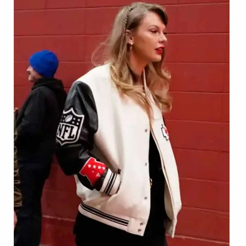 taylor-swift-kansas-city-chiefs-bomber-varsity-jacket Kansas City Chiefs Taylor Swift Varsity Jacket - Image 1