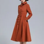 Women’s 1940’s Princess Burnt Orange Wool Coat - Image 4
