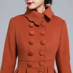 Women’s 1940’s Princess Burnt Orange Wool Coat - Image 2