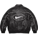 Supreme x Nike Leather Varsity Jacket Spring 2025 - Image 4