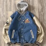 90s Xxxtentacion Winnie The Pooh Varsity Denim Jacket