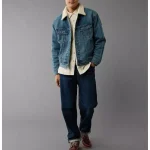 AE Sherpa Denim Trucker Jacket