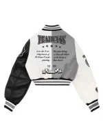 Womens College Letterman Varsity Cropped Jacket - Image 2