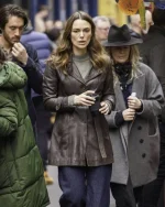 Black Doves 2024 Keira Knightley Leather Jacket - Image 4