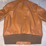 Jennifer Lopez Brown Leather Bomber Jacket - Image 3