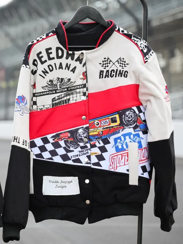 Kristin-Juszczyk-Indy-500-Cotton-Racing-Jacket Kristin Juszczyk Indy 500 Cotton Racing Jacket - Image 1