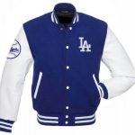 Los Angeles Dodgers Blue and White Letterman Jacket