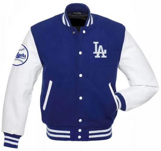 LA-Lodgers-Jacket Los Angeles Dodgers Blue and White Letterman Jacket - Image 1