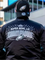 Super Bowl LIX Philadelphia Eagles Black Bomber Jacket - Image 2
