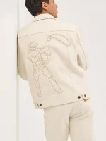 Cowboy 2025 Unisex Cream Denim Jacket - Image 2