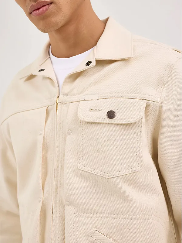 NFR-Las-Vegas-2025-Cream-Jacket Cowboy 2025 Unisex Cream Denim Jacket - Image 1