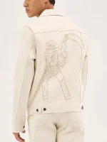 Cowboy 2025 Unisex Cream Denim Jacket - Image 4