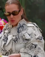 Real Housewives of SLC Meredith Marks Floral Denim Jacket