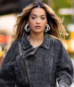 Rita Ora Grey Denim Jacket - Image 3