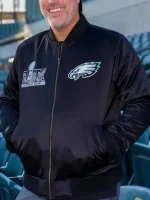 Super Bowl LIX Philadelphia Eagles Black Bomber Jacket