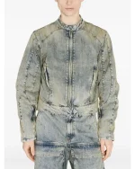 Hitmakers 2025 Bernard Harvey Wash Denim Moto Jacket - Image 2