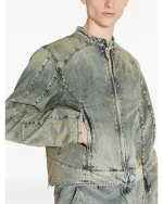 Hitmakers 2025 Bernard Harvey Wash Denim Moto Jacket - Image 3