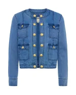 The View 2025 Joy Behar Collarless Denim Jacket - Image 3
