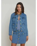 The View 2025 Joy Behar Collarless Denim Jacket