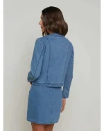The View 2025 Joy Behar Collarless Denim Jacket - Image 2