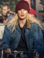 The Electric State 2025 Millie Bobby Brown Blue Denim Jacket