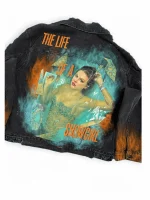 The Life Of A Showgirl Hand Painted Denim Jacket - Image 5