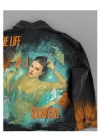 The Life Of A Showgirl Hand Painted Denim Jacket - Image 3